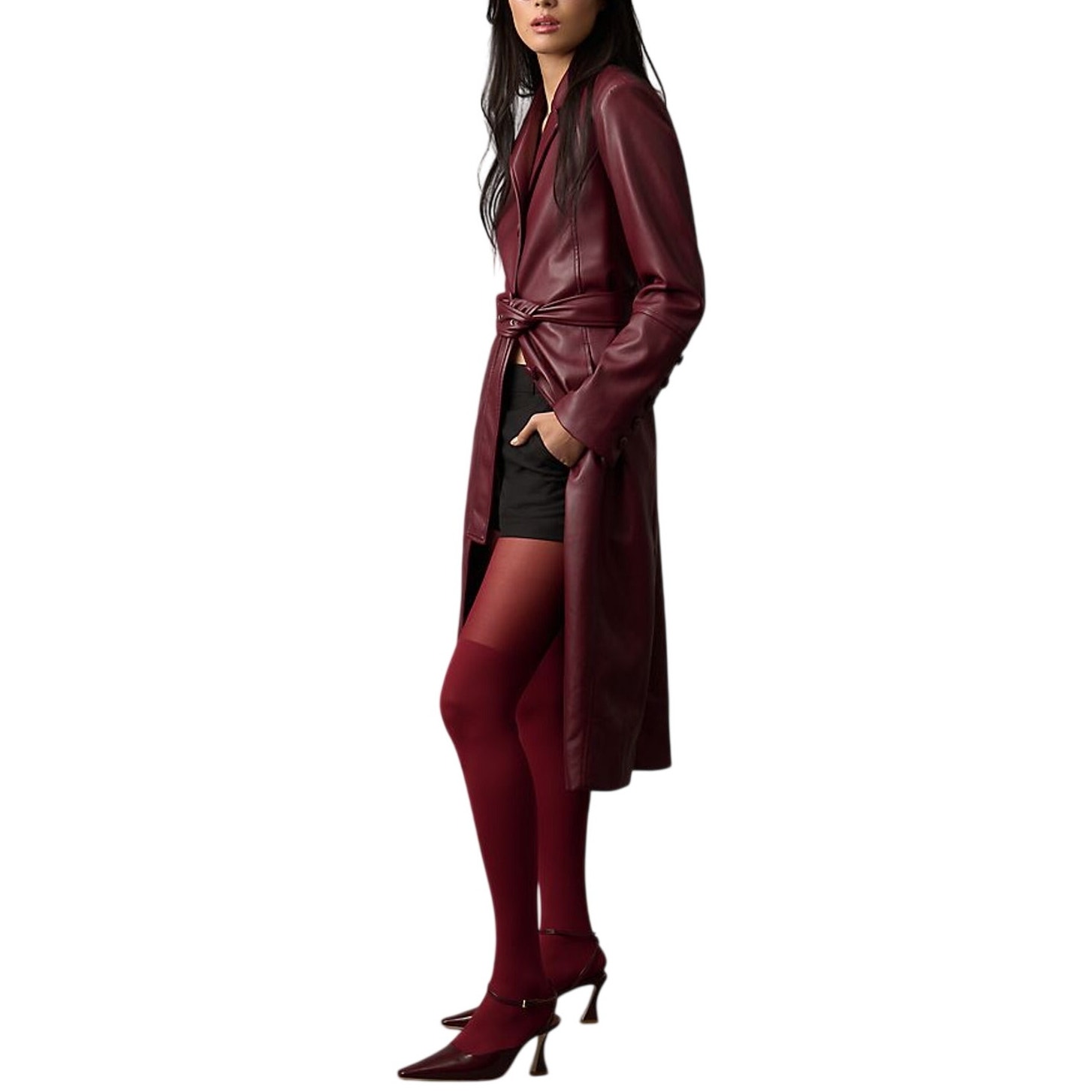 Reformation Patent Burgundy Natasha Pumps Size 8.5